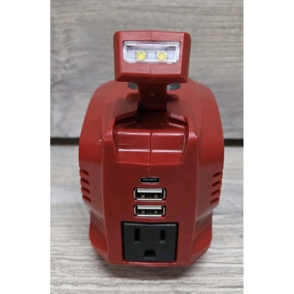 200W Power Inverter for Milwaukee 18V Battery, BATTERY NOT INCLUDED E4